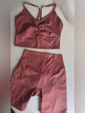 Gymshark Mauve-Rust Seamless Active Set - Dusty Rose